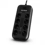CyberPower Tracer III P0820SUF0-FR pārsprieguma aizsargs, melns, 8 kontaktligzdas, 1.8 m