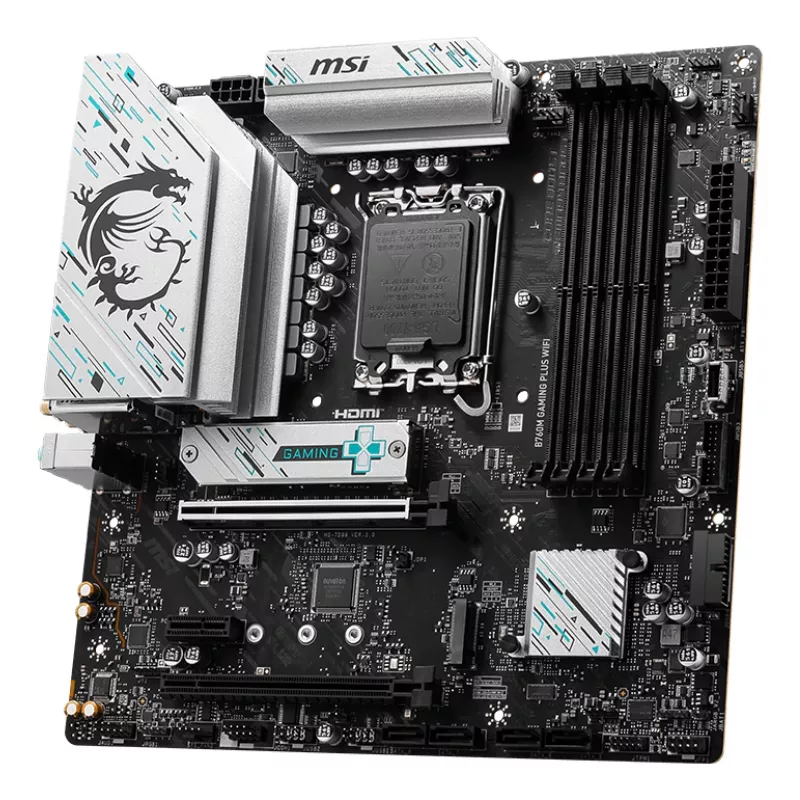Mātesplate MSI B760M GAMING PLUS WIFI – Intel B760, LGA 1700, micro ATX, DDR5, 4 DIMM, Wi‑Fi 6E, 2.5Gb LAN
