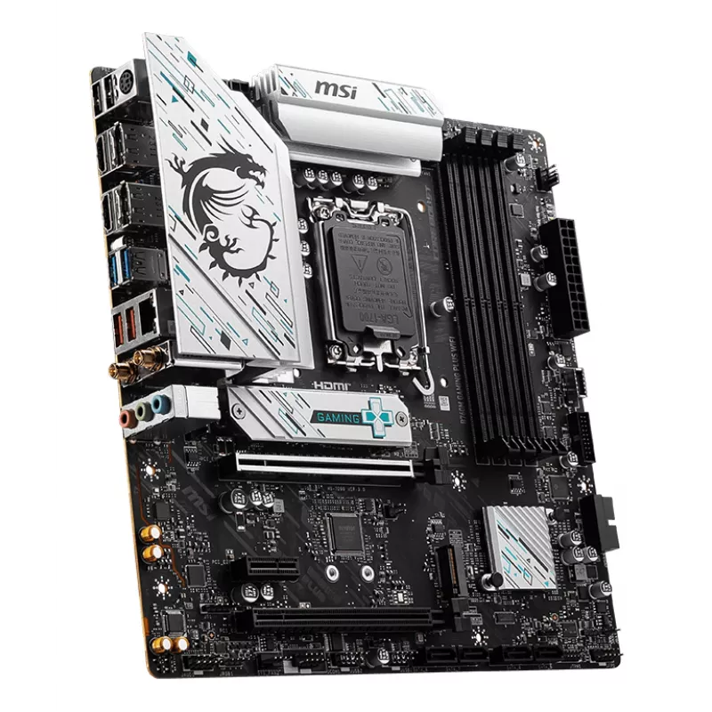 Mātesplate MSI B760M GAMING PLUS WIFI – Intel B760, LGA 1700, micro ATX, DDR5, 4 DIMM, Wi‑Fi 6E, 2.5Gb LAN