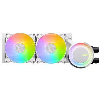 MSI MAG Coreliquid E240 WHITE šķidruma dzesēšanas komplekts procesoram, 120 mm ventilators