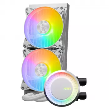 MSI MAG Coreliquid E240 WHITE šķidruma dzesēšanas komplekts procesoram, 120 mm ventilators