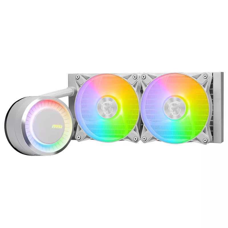 MSI MAG Coreliquid E240 WHITE šķidruma dzesēšanas komplekts procesoram, 120 mm ventilators