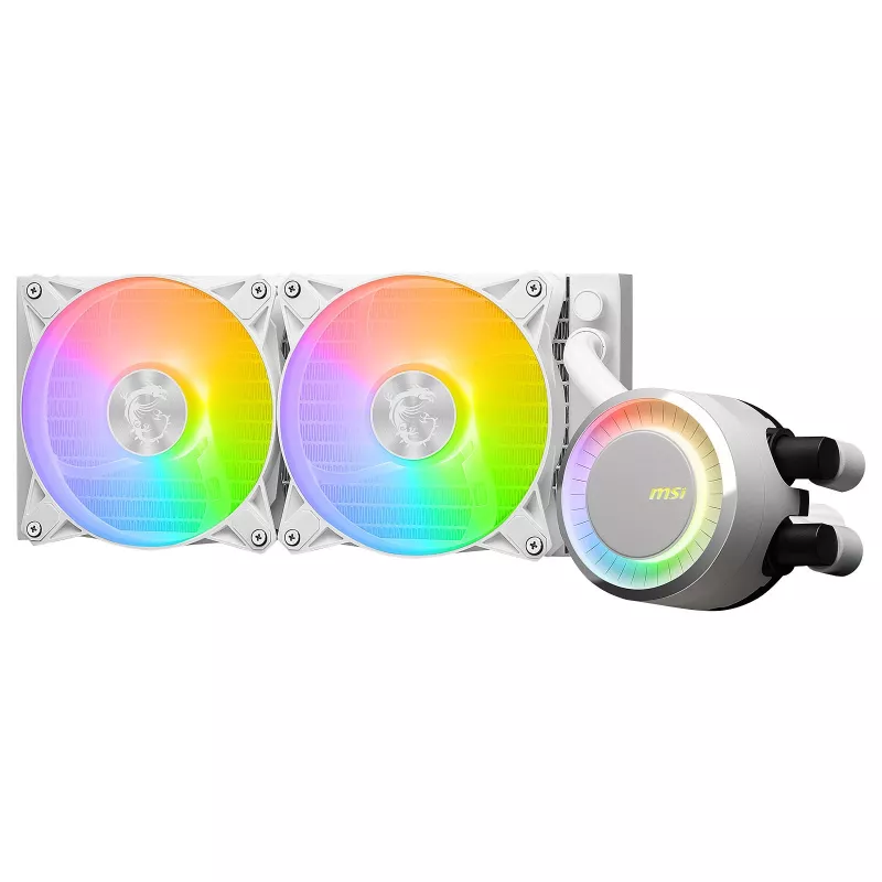 MSI MAG Coreliquid E240 WHITE šķidruma dzesēšanas komplekts procesoram, 120 mm ventilators