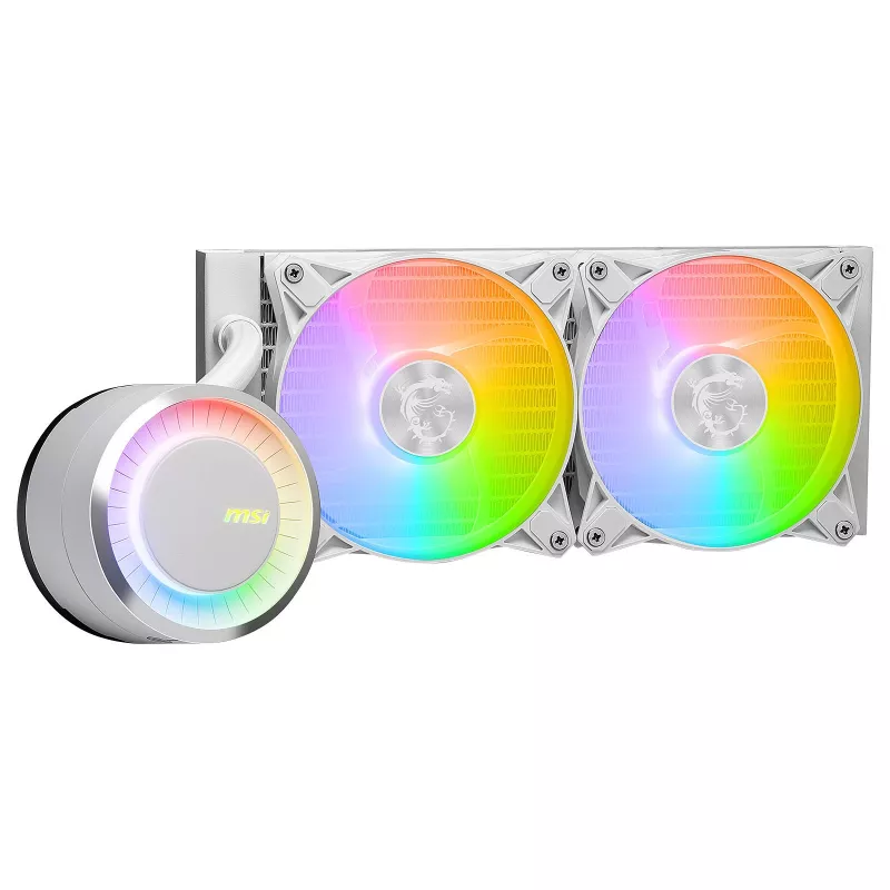 MSI MAG Coreliquid E240 WHITE šķidruma dzesēšanas komplekts procesoram, 120 mm ventilators