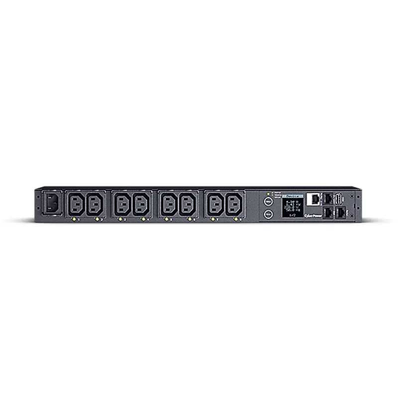 CyberPower PDU41004 strāvas sadales bloks (PDU) 8 AC kontaktligzdas 1U Melns