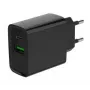 GEMBIRD USB ātrais lādētājs - A un C tipa 2 porti 20W - Melns