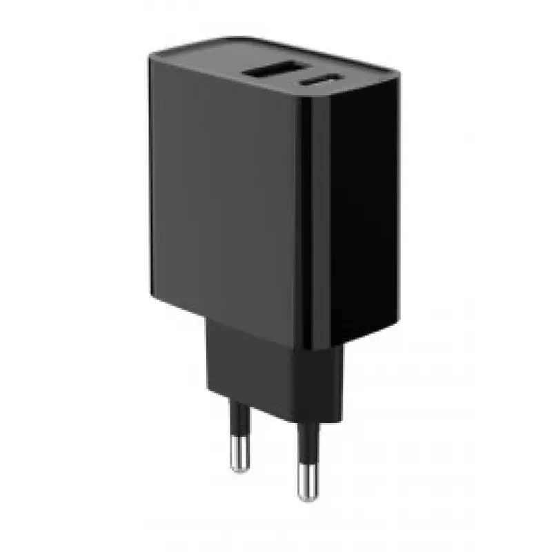 GEMBIRD USB ātrais lādētājs - A un C tipa 2 porti 20W - Melns