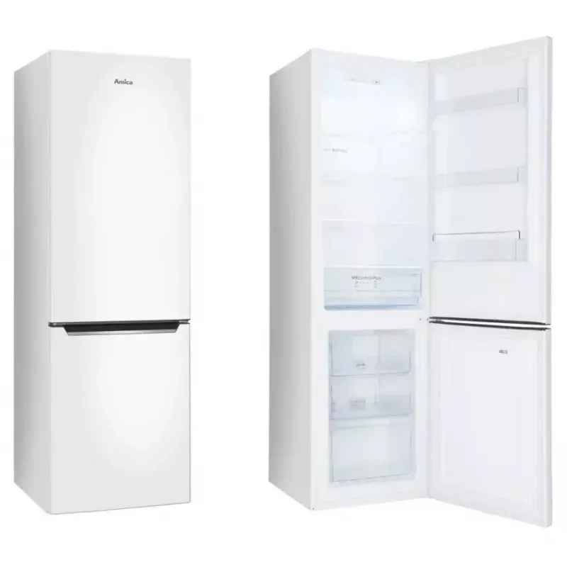 Ledusskapja-saldētavas kombinācija AMICA FK 2995.2FT(E) — 299 L, apakšējais saldētājs, No Frost, LED, E klase