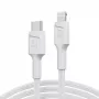 Kabelis Green Cell Lightning uz USB-C 1 m, 29 W, balts, datu pārraide 480 Mbps