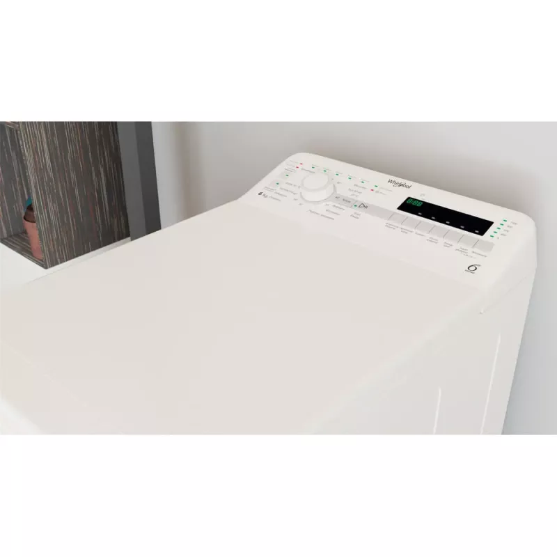 Whirlpool NTDLR 6040S PL/N veļas mazgājamā mašīna, augšējā ielāde, 6 kg, 951 apgr./min, balta