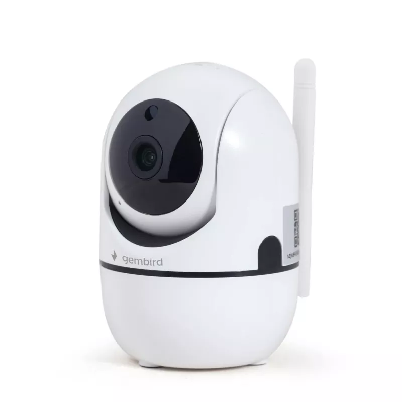 Gembird TSL-CAM-WRHD-02 viedā pagriežama Wi-Fi kamera telpām, Full HD 1080p, Tuya, 355° pagrieziens, balta