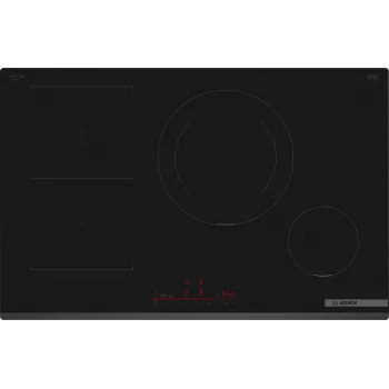 Bosch Serie 6 PVS831HB1E indukcijas plīts virsma, melna, iebūvējama, 80 cm, 4 zonas