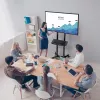 Techly ICA-TR216T mobilais TV statīvs uz ritenīšiem 37–70 collu (līdz 177,8 cm) ekrāniem, līdz 50 kg, 2 plaukti, melns