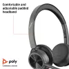 HP Poly Voyager 4320 USB-C Bezvadu Austiņas + BT700 dongle, Birojs/Zvanu centrs, Melna