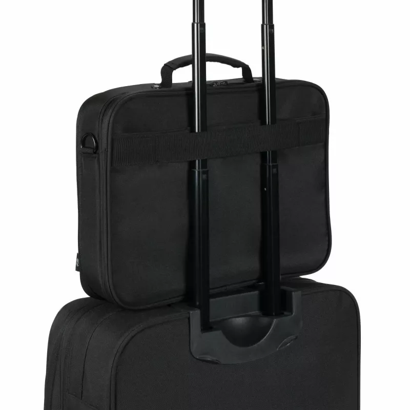 DICOTA Eco Multi Core - 13-14.1 collu piezīmjdatora soma - Melna / 300d 100% pārstrādāts PET poliesters