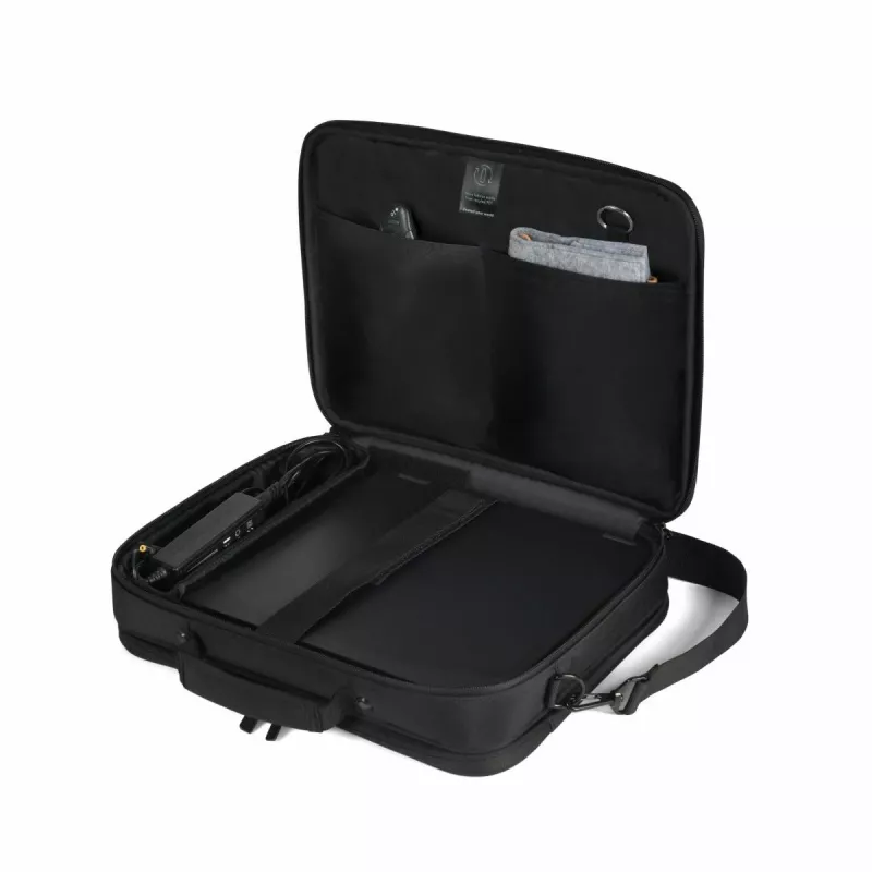 DICOTA Eco Multi Core - 15-17.3 collu piezīmjdatora soma - Melna / 300d 100% Pārstrādāts PET Poliesters