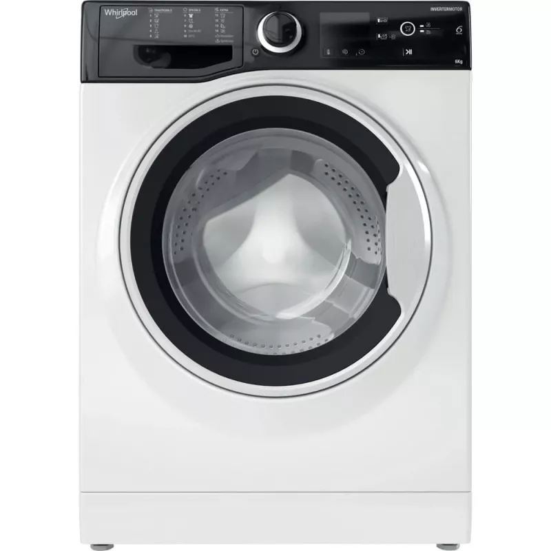 Whirlpool WRBSS 6249 S EU veļas mazgājamā mašīna, priekšpuses ielāde, 6 kg, 1200 RPM, balta