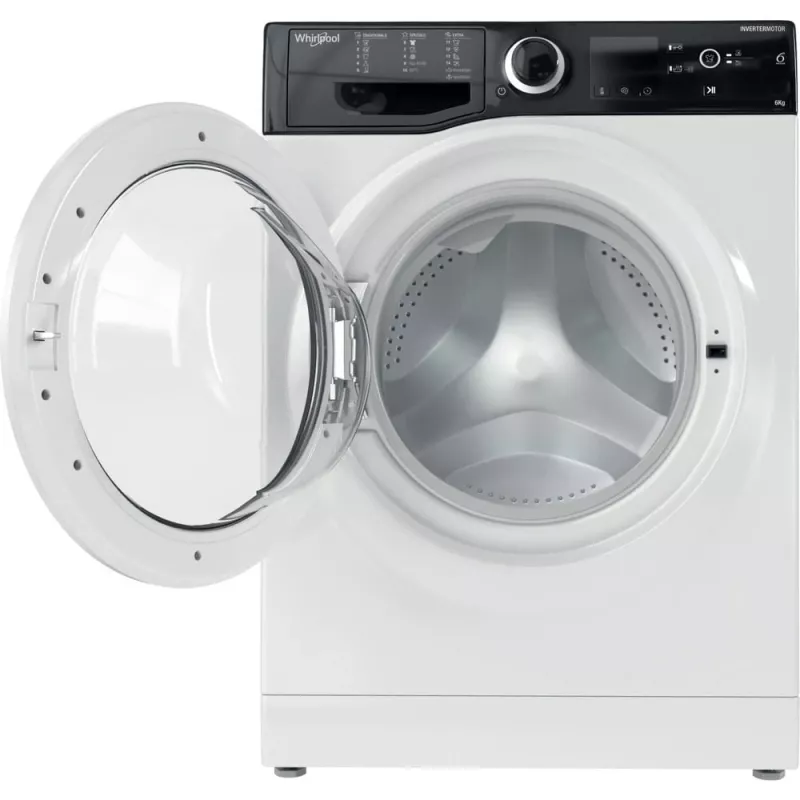 Whirlpool WRBSS 6249 S EU veļas mazgājamā mašīna, priekšpuses ielāde, 6 kg, 1200 RPM, balta
