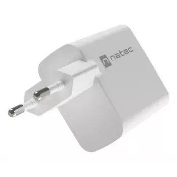 NATEC NUC-2142 RIBERA GaN 45 W lādētājs, balts