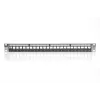 DIGITUS Modular Patch Panel, ekranēts 24-portu, tukšs, 1U, Rack Mount, melns ar caurspīdīgiem marķējumu laukiem