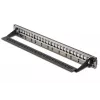 DIGITUS Modular Patch Panel, ekranēts 24-portu, tukšs, 1U, Rack Mount, melns ar caurspīdīgiem marķējumu laukiem