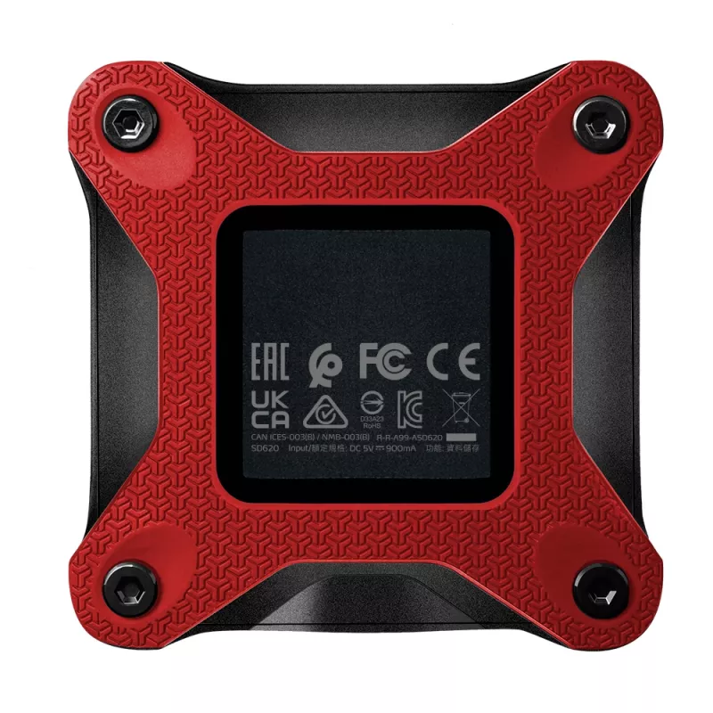 ADATA SD620 2 TB ārējais SSD, Micro-USB B 3.2 Gen 2, melns/sarkans