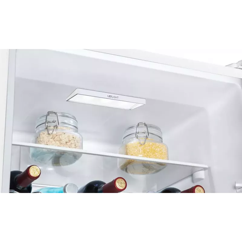 Brīvi stāvošs ledusskapis-salvētājs Gorenje N619EAW4 — 304 L (207 L ledusskapis, 97 L saldētava), No Frost, LED displejs, labās puses eņģes, 39 dB