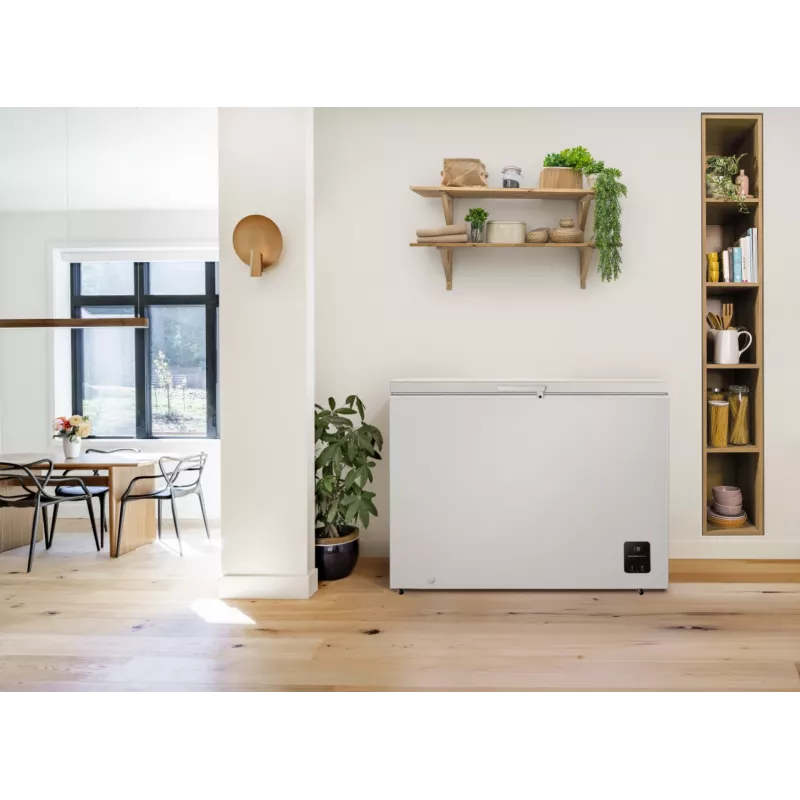 Saldētava lāde Gorenje FH30EAW — 297 L neto, energoklase E, brīvi stāvoša, displejs, balta