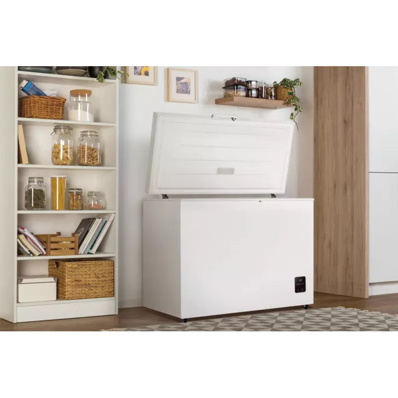 Saldētava lāde Gorenje FH30EAW — 297 L neto, energoklase E, brīvi stāvoša, displejs, balta