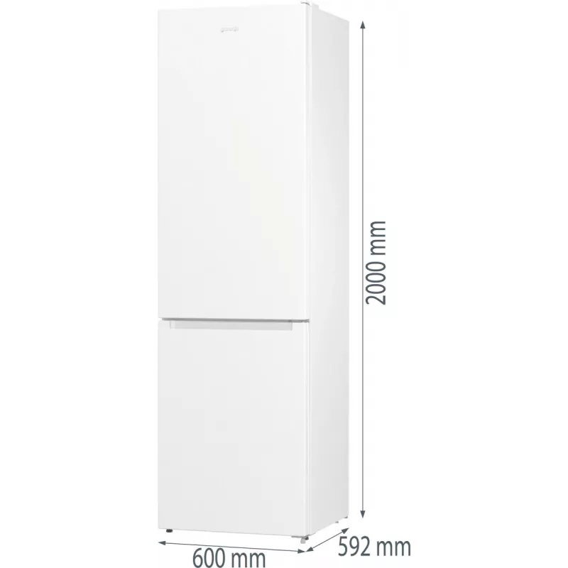Gorenje Kombinētais ledusskapis NRK6202EW4 BK070B, 331 L, No Frost (ledusskapis), SN-N, 9 kg/24h, E, Balts