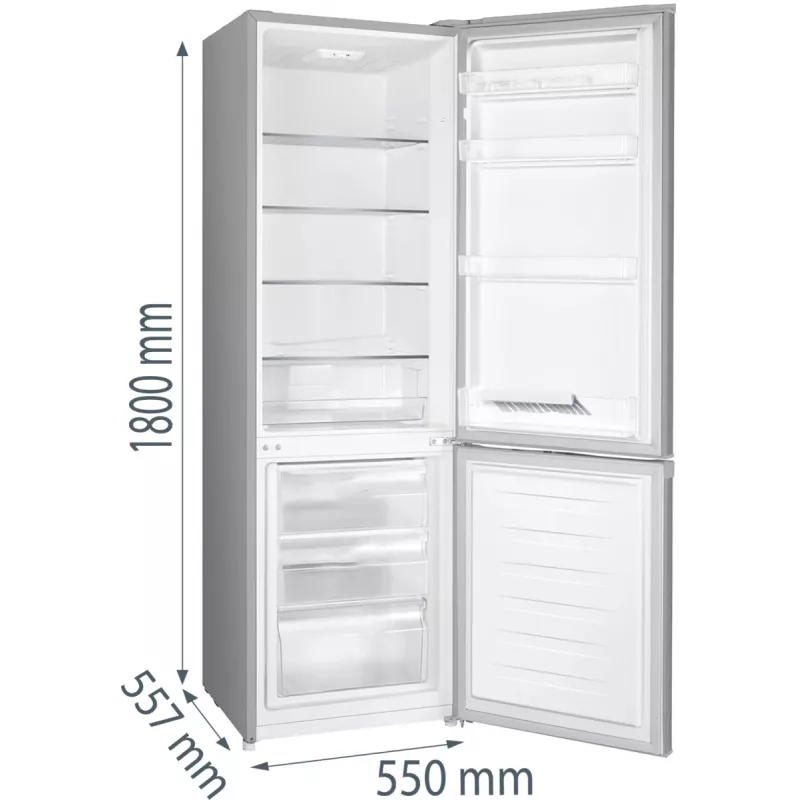 Ledusskapis Gorenje HZS28862 RK4182PS4 RL_PRIL, 269 L, N-ST, 39 dB, 3.2 kg/24h, E, Pelēks