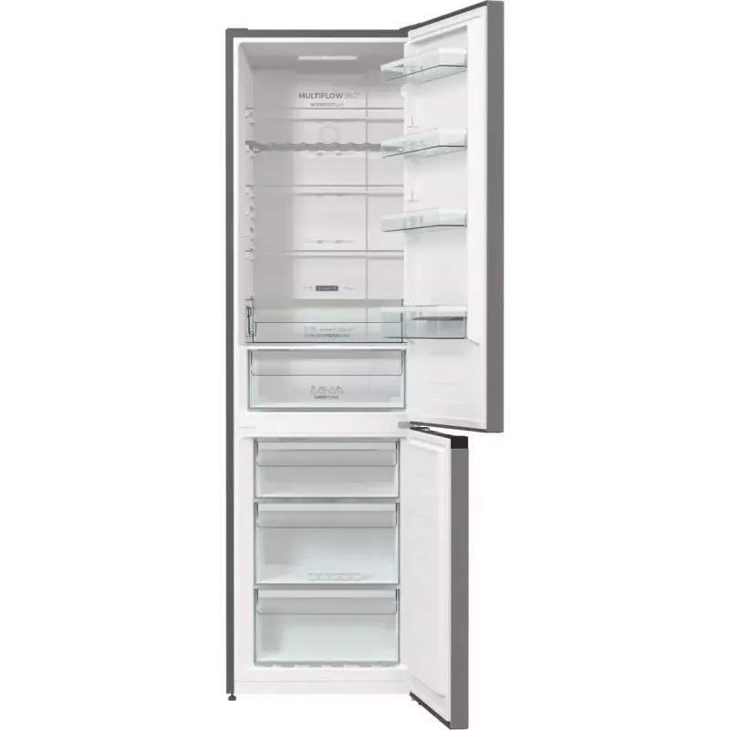 Gorenje NRK620CA2XL4 brīvstāvošs ledusskapis-saldētava, saldētava apakšā, 331 l (235 l + 96 l), No Frost Plus, C energoklase, pelēks