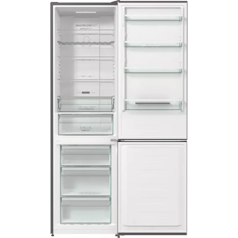 Gorenje NRK620CA2XL4 brīvstāvošs ledusskapis-saldētava, saldētava apakšā, 331 l (235 l + 96 l), No Frost Plus, C energoklase, pelēks