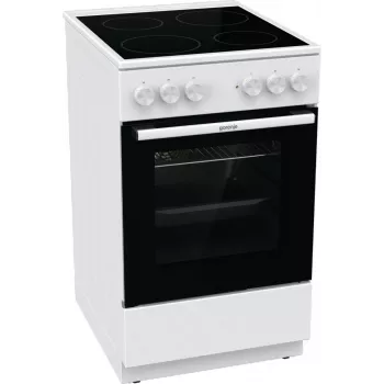 Gorenje GEC5A41WG Brīvi stāvoša plīts ar elektrisko cepeškrāsni un keramikas virsmu, balta