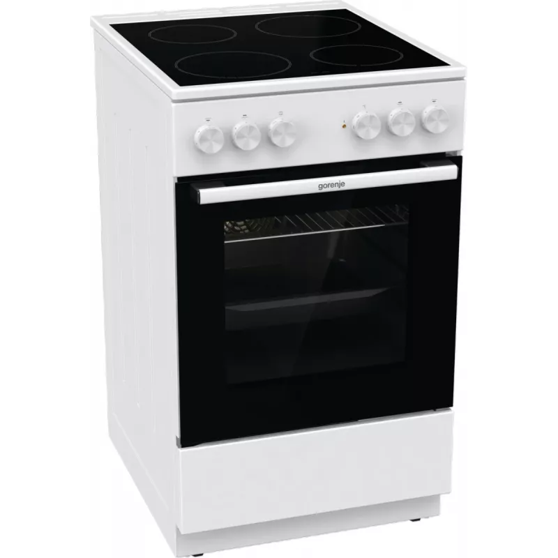 Gorenje GEC5A41WG Brīvi stāvoša plīts ar elektrisko cepeškrāsni un keramikas virsmu, balta