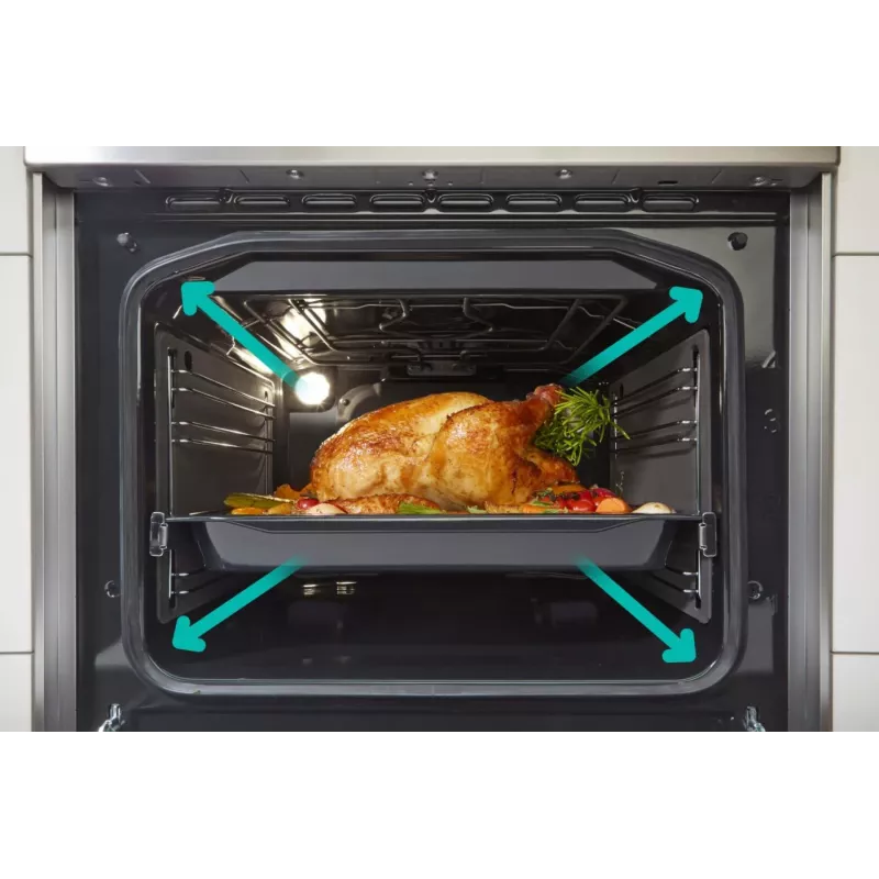 Gorenje GEC5A41WG Brīvi stāvoša plīts ar elektrisko cepeškrāsni un keramikas virsmu, balta