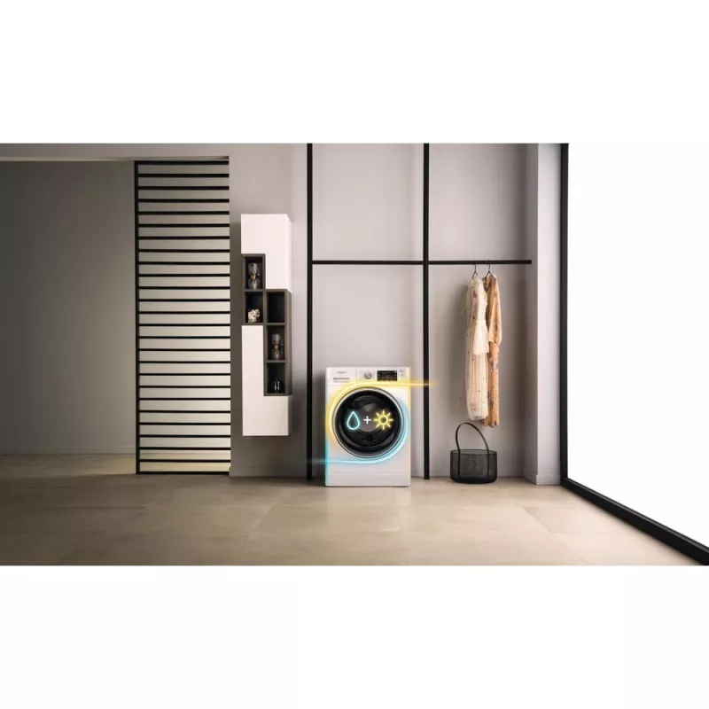 Whirlpool FFWDD 1076258 SV EE veļas žāvētājs, brīvi stāvošs, priekšējā ielāde, balts
