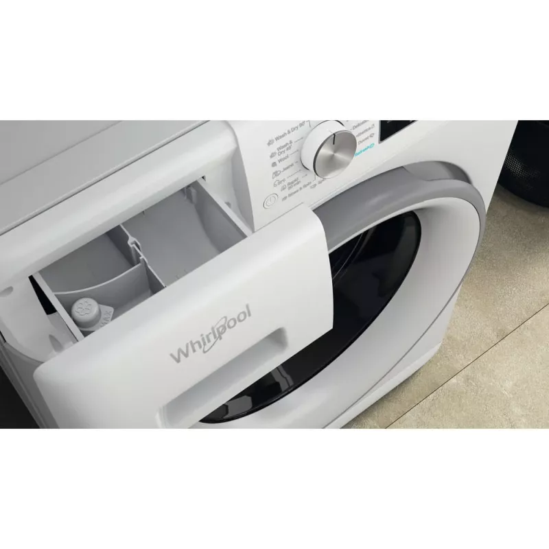 Whirlpool FFWDD 1076258 SV EE veļas žāvētājs, brīvi stāvošs, priekšējā ielāde, balts