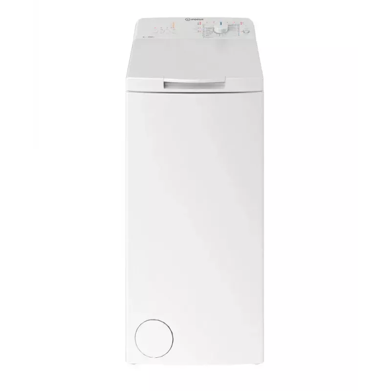 Veļas mazgājamā mašīna ar augšējo ielādi Indesit BTW L60400 EE/N — 6 kg, 1000 apgr./min, 400×600×900 mm, balta