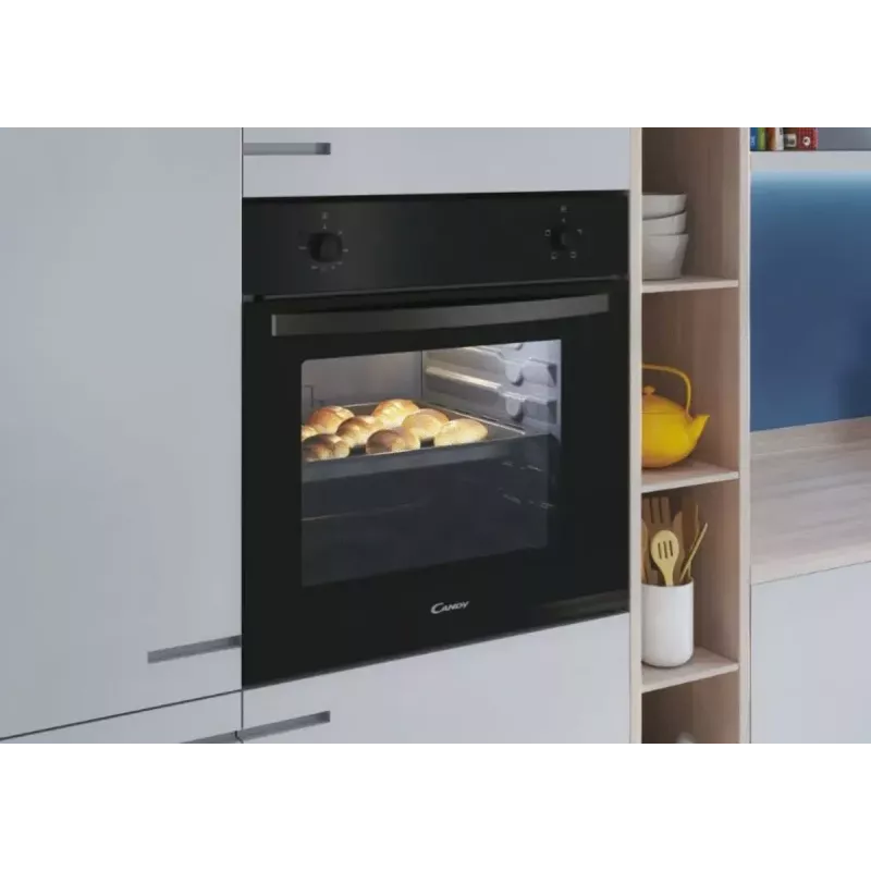 Candy FIDC N100/1 Iebūvējamā elektriskā cepeškrāsns, 70 L, melna