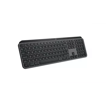 Bezvadu pilna izmēra tastatūra Logitech Master MX Keys S — Bluetooth, QWERTY, šķērveida slēdži, LED fona apgaismojums, Graphite