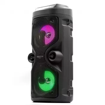 Pārnēsājams stereo skaļrunis SQUEAK SQ1004 Harmony BT 5.0, 40W RMS, Bluetooth 5.0, FM, LED, 8h akumulators, Melns