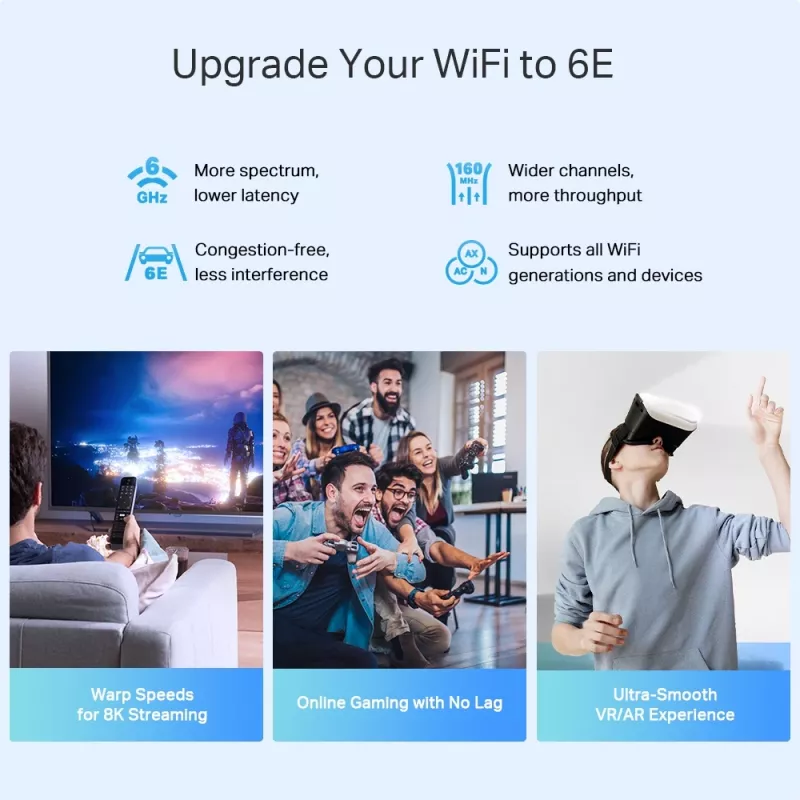 TP-Link Deco XE75 Pro AXE5400 Tri-Band Mesh Wi-Fi 6E sistēma (balta)