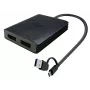 i-tec USB-A/USB-C Divkāršs 4K/60 Hz DisplayPort video adapteris, 0,27 m