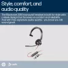HP Poly Blackwire 3310 Monourālās austiņas Microsoft Teams sertificēts USB-C + USB-C/A adapteris