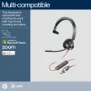 HP Poly Blackwire 3310 Monourālās austiņas Microsoft Teams sertificēts USB-C + USB-C/A adapteris