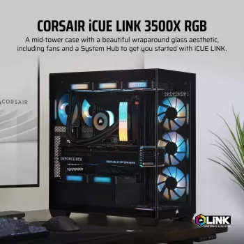 CORSAIR PC korpuss - iCUE Link 3500X RGB Mid-Tower