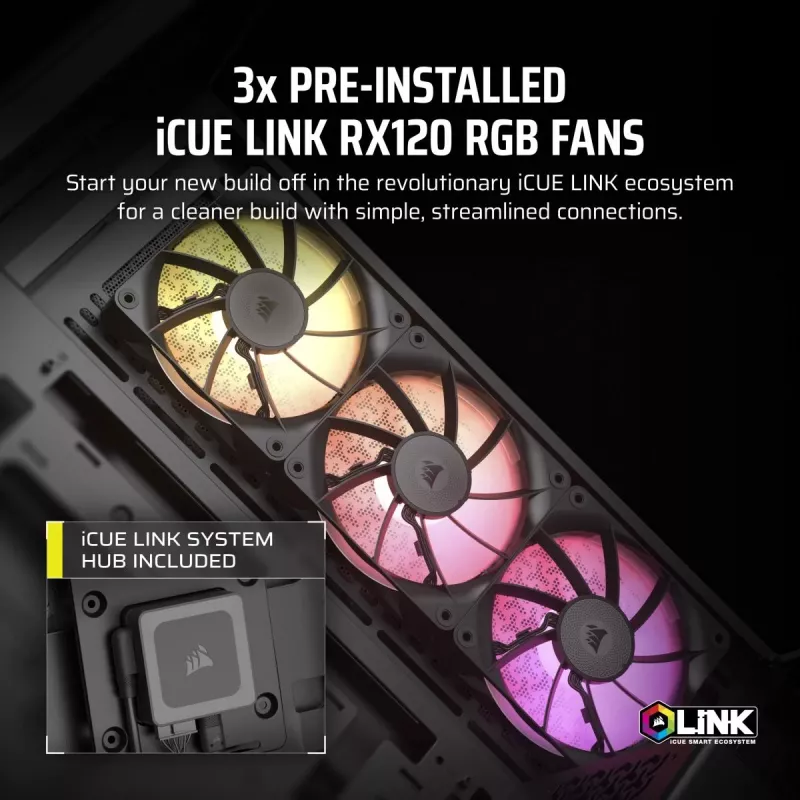 CORSAIR PC korpuss - iCUE Link 3500X RGB Mid-Tower