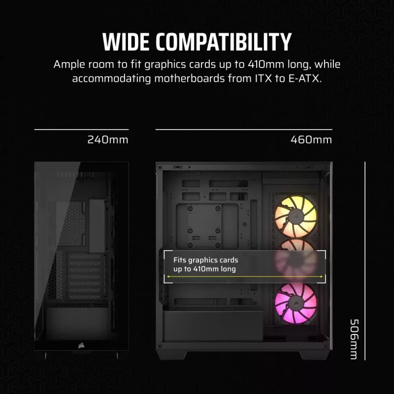 CORSAIR PC korpuss - iCUE Link 3500X RGB Mid-Tower