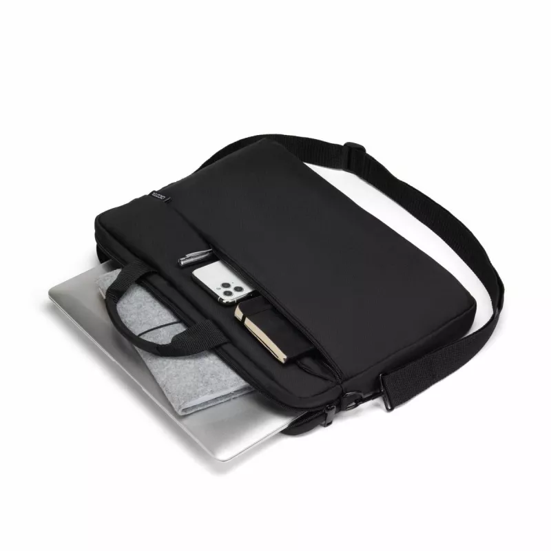 DICOTA Slim Case One - 14-16in piezīmjdatora maciņš - Melns / 300d Pārstrādāts PET poliesters